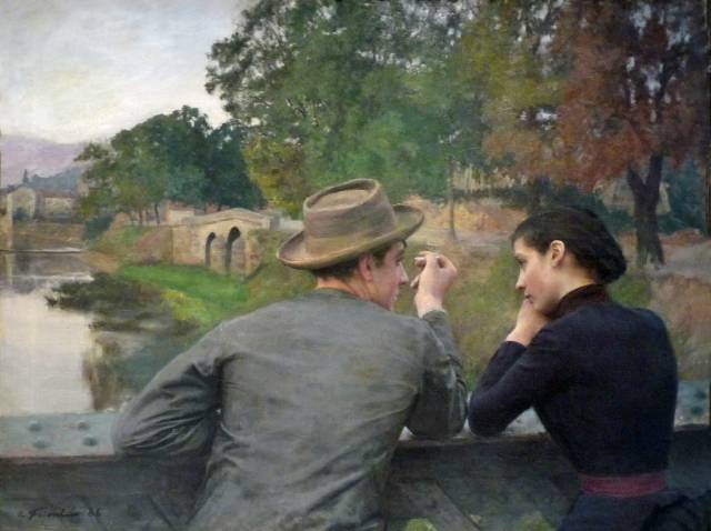 «Os apaixonados». Obra de Émile Friant (1863-1932).